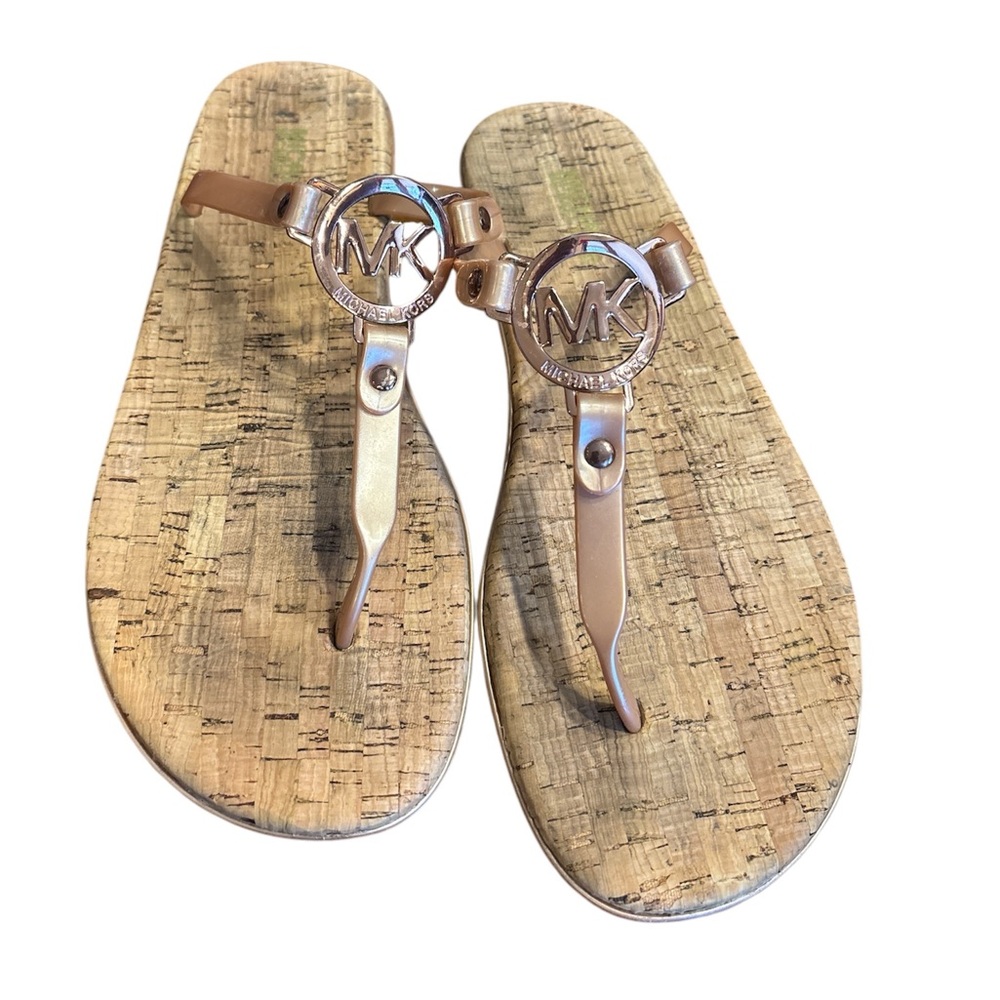 Michael Kors Charm jelly cork sandal. Sable color. Women’s size 9